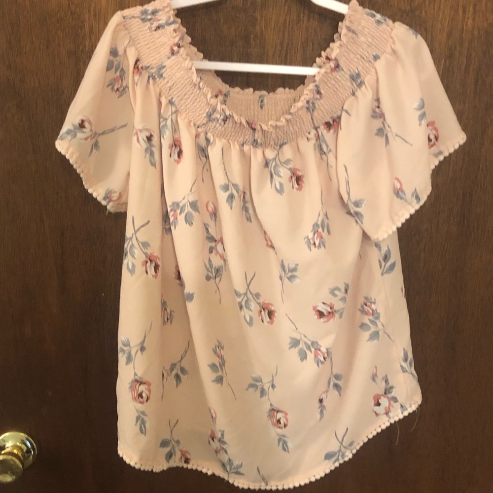 Floral off the shoulder top